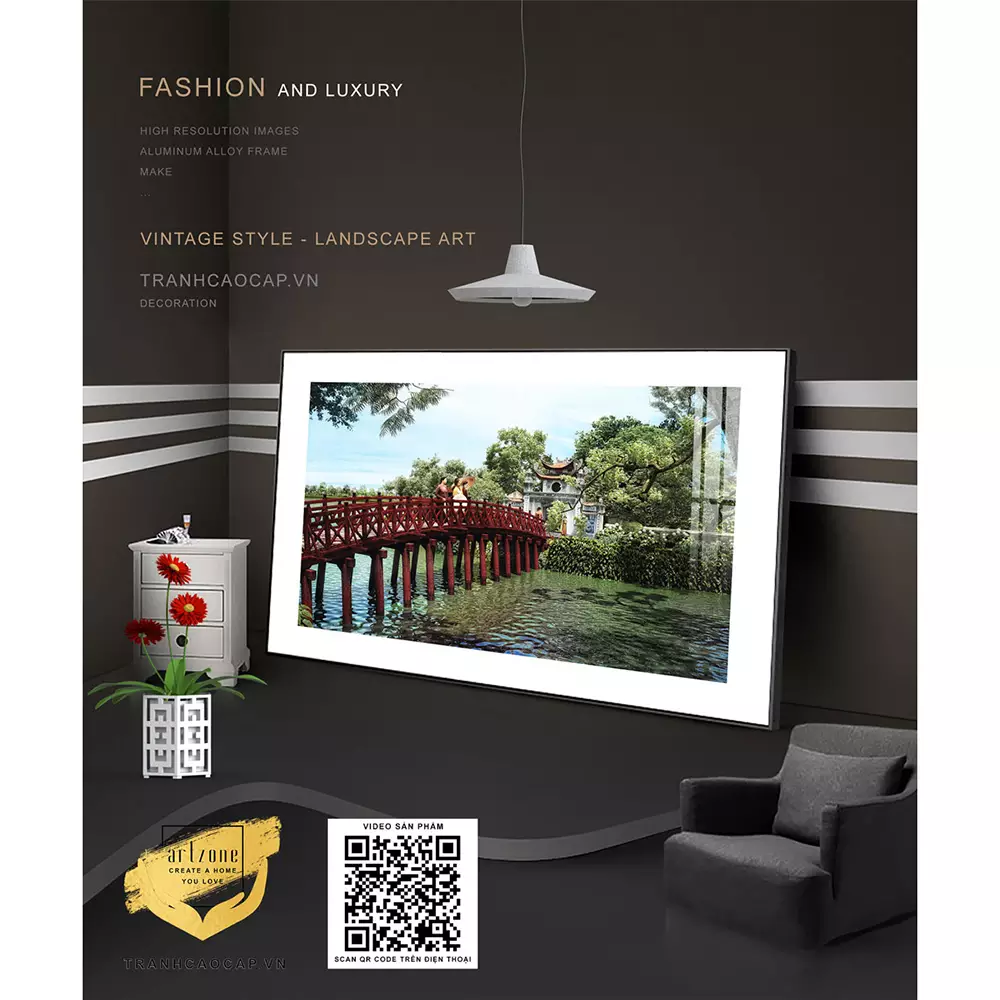 Tranh Hà Nội Xưa trong không gian nội thất