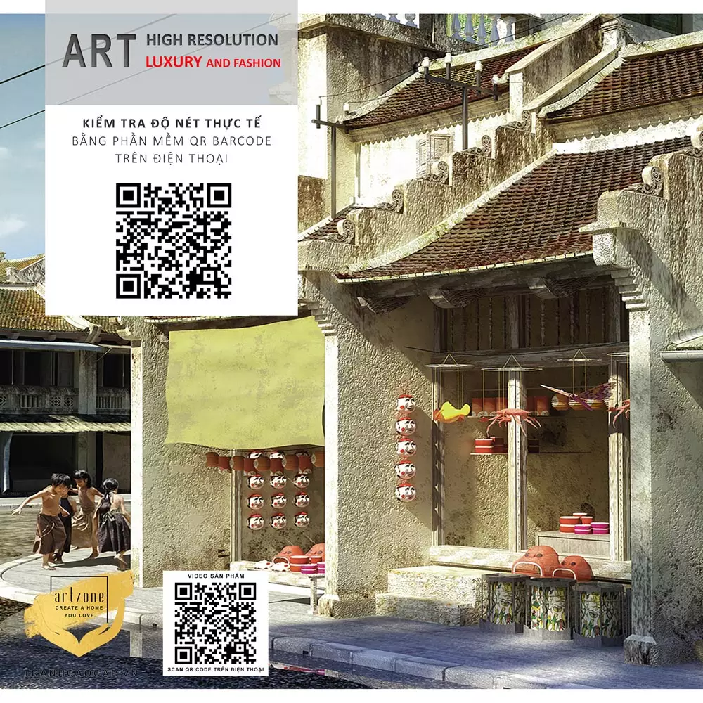 Tranh Hà Nội Xưa AZ1-0943-MICA - Ký ức sống động