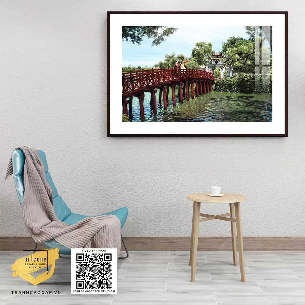 Tranh Hà Nội Xưa trang trí phòng khách