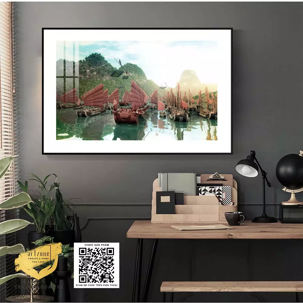 Chi tiết tranh Hà Nội Xưa