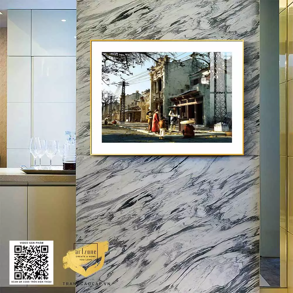 Cách bố trí ánh sáng để tôn tranh Hà Nội xưa