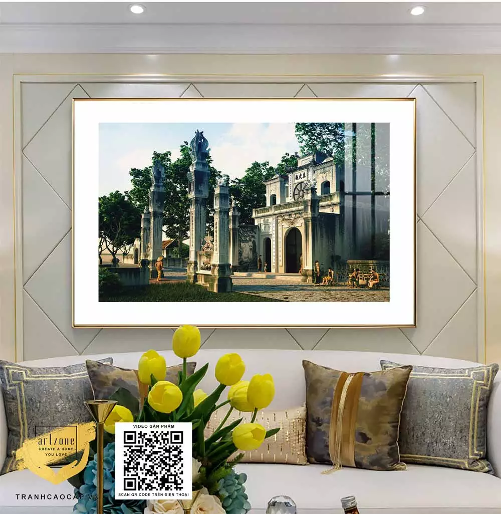 Sắp xếp tranh cân đối để tạo không gian hài hòa