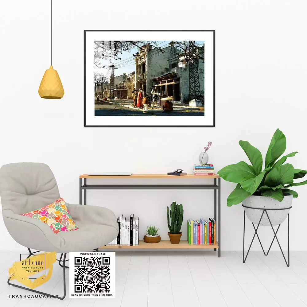 Tranh Hà Nội xưa - điểm nhấn cho không gian sống