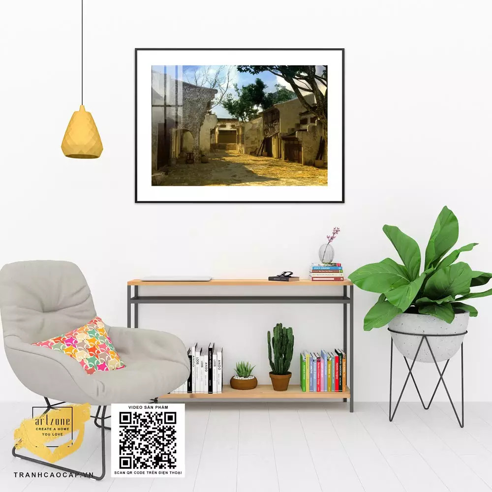 Tranh Hà Nội xưa chất liệu Mica có độ bền cao