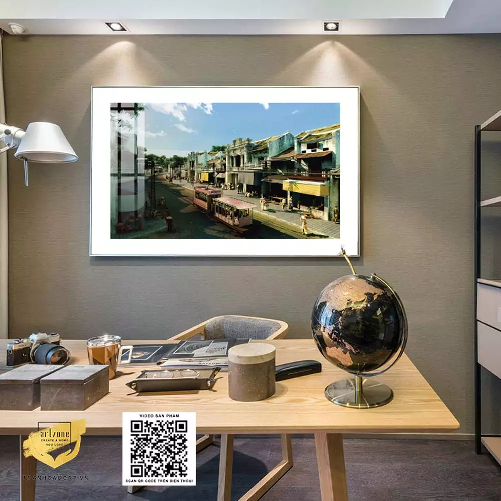 Tranh Hà Nội xưa trong không gian nội thất cổ điển
