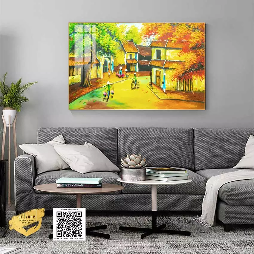 Tranh làng quê Việt Nam mang đến không gian ấm cúng