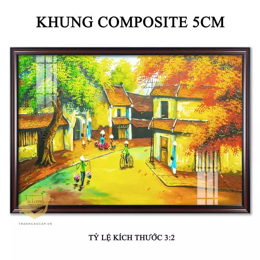 Tranh làng quê Việt Nam phù hợp với nhiều phong cách nội thất
