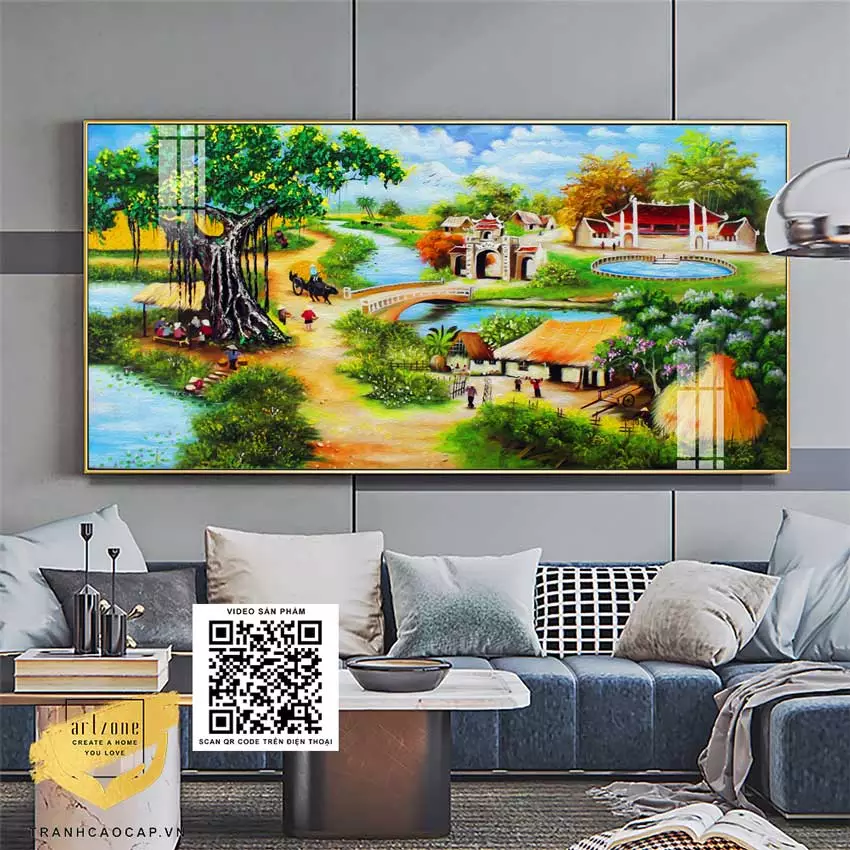 Kích thước tranh phù hợp với không gian