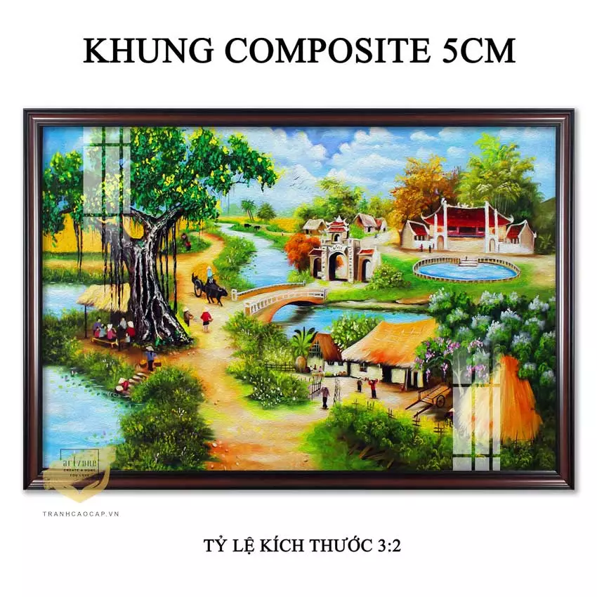 Tranh Làng Quê Việt Nam món quà ý nghĩa