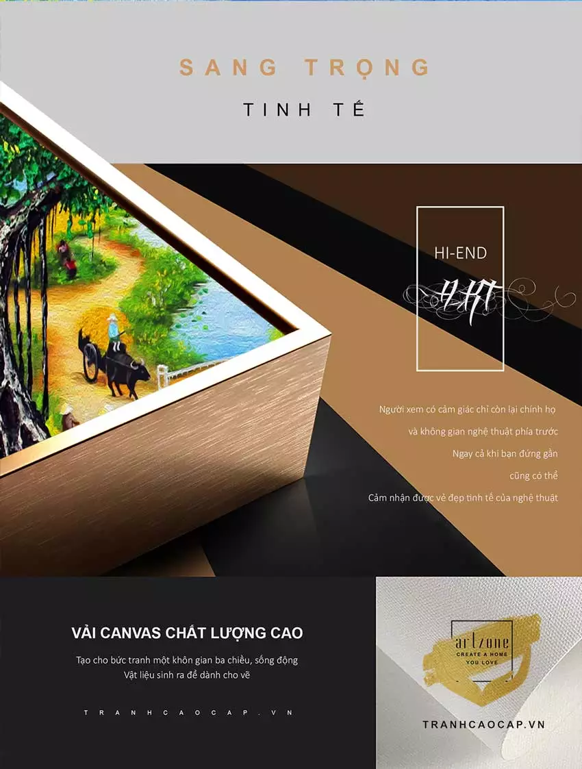 Tranh Làng Quê Việt Nam đa dạng kích thước