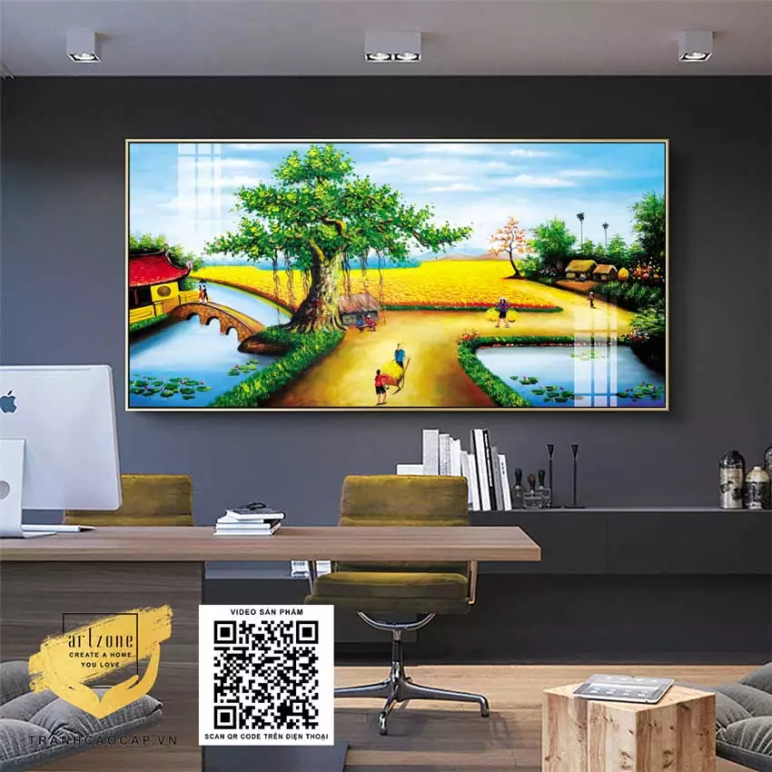 Chọn kích thước tranh cân xứng với không gian