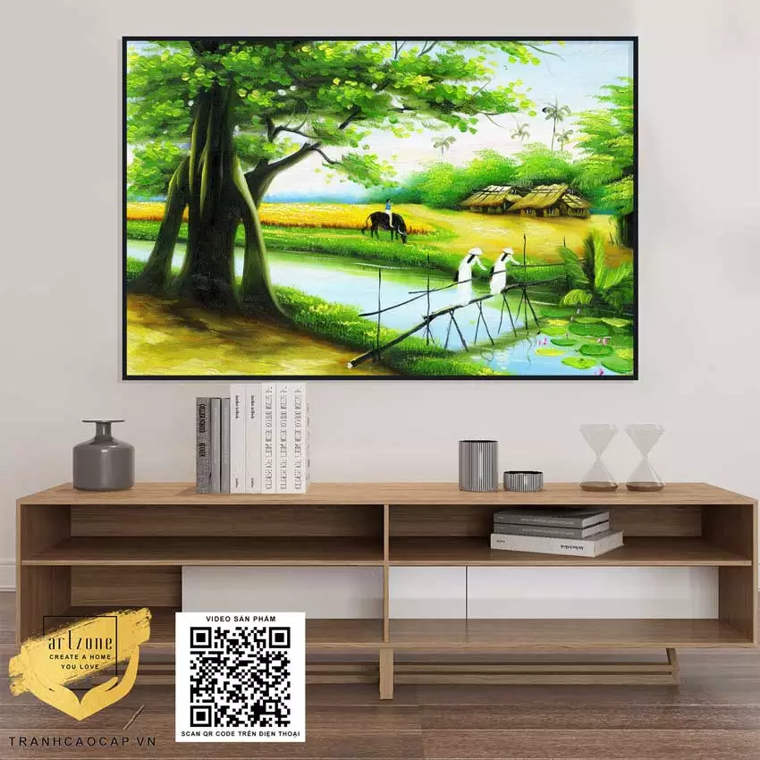 Tranh Làng Quê - Gắn kết với quê hương