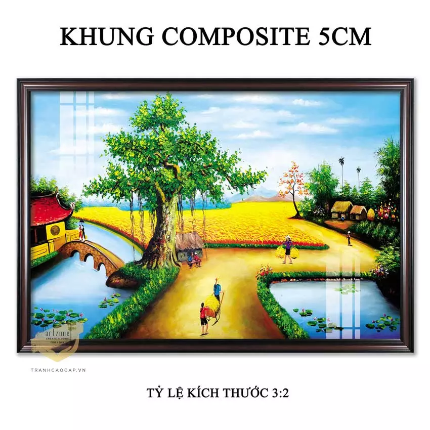 Tranh làng quê Việt Nam mang đến không gian sống đậm chất Việt