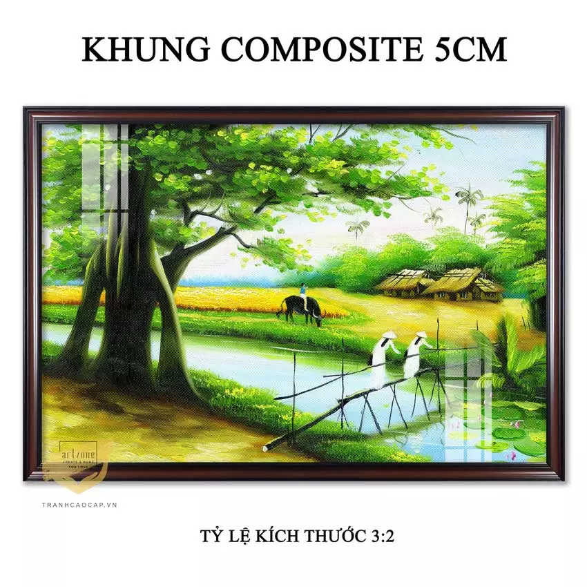 Tranh Làng Quê - Gắn kết với quê hương