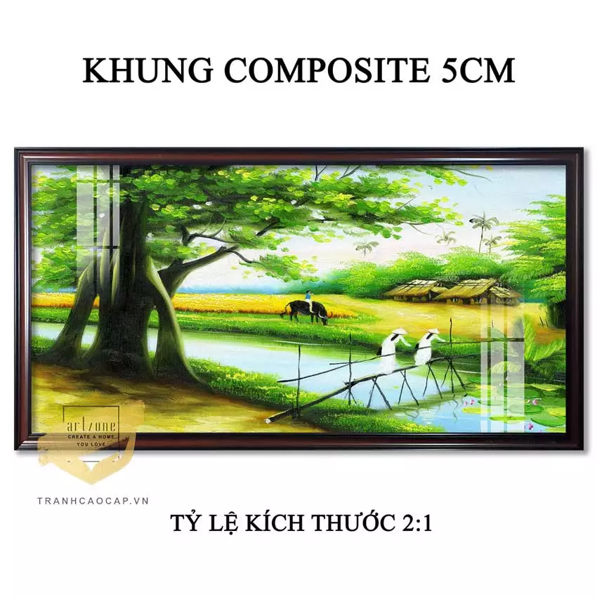 Tranh Làng Quê - Gắn kết với quê hương