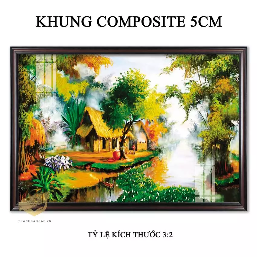 Tranh làng quê Việt Nam trang trí phòng ngủ