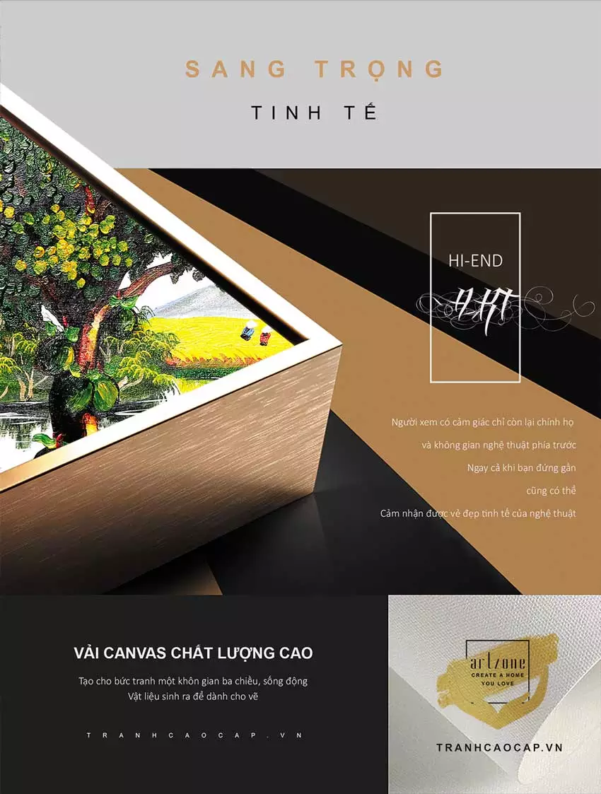 Tranh làng quê Việt Nam - Sự lựa chọn hoàn hảo cho không gian sống đẳng cấp
