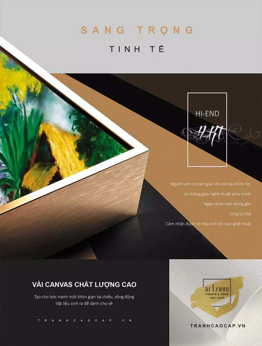 Tranh làng quê Việt Nam và không gian xanh