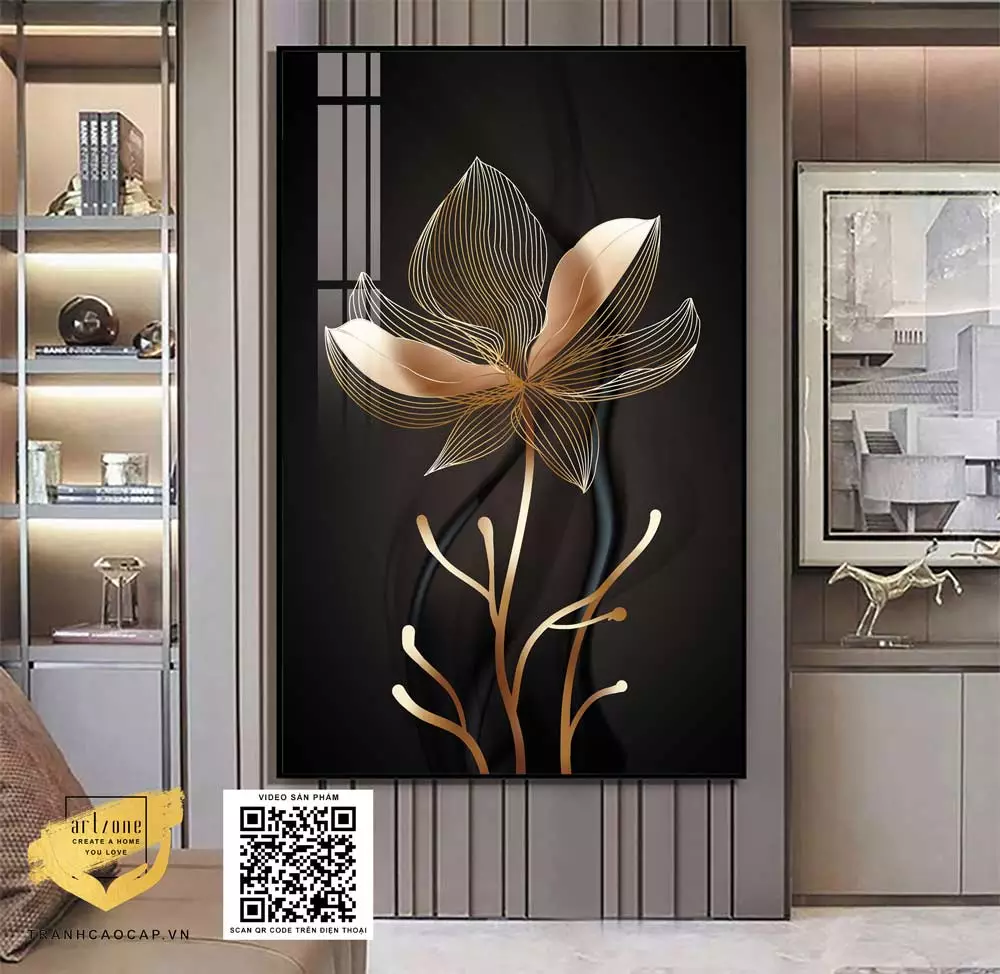 Chi tiết tranh hoa lá mica Chi tiết tranh hoa lá mica