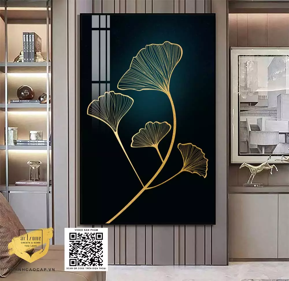 Vị trí treo tranh chiếc lá vàng hoàng kim lý tưởng