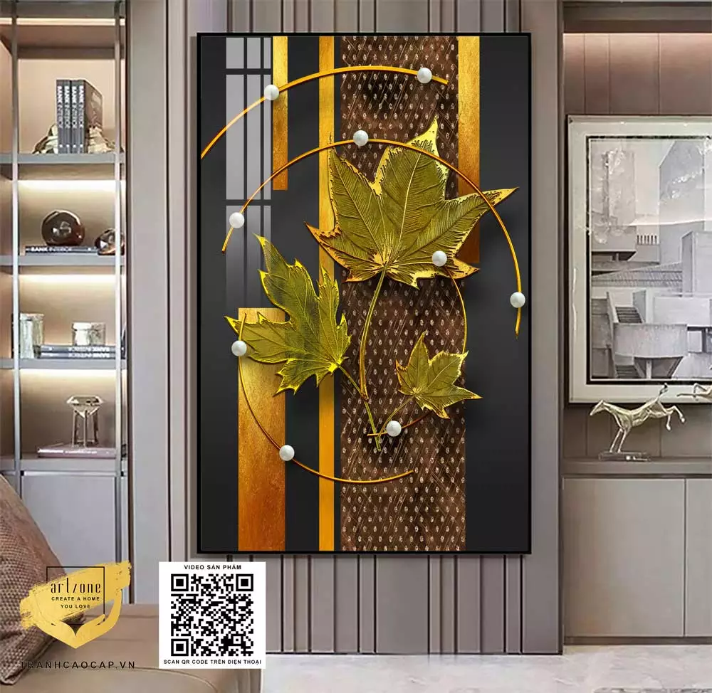 Tranh hoa lá Mica mang đến sự tươi mới và thư thái