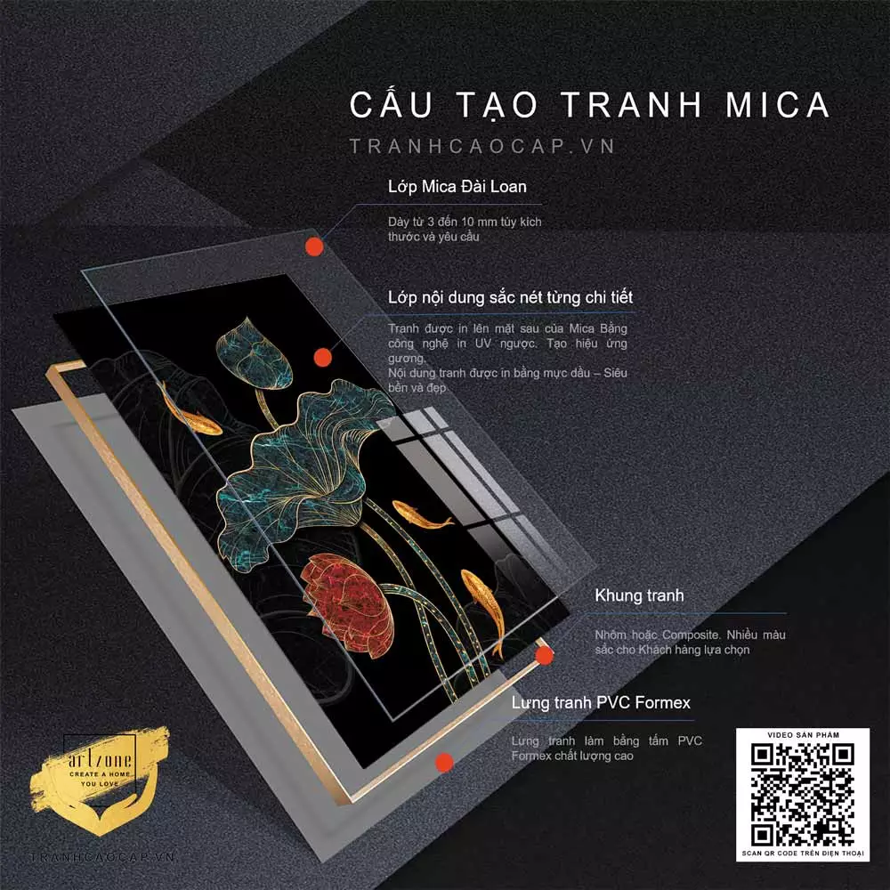 Tranh Hoa Lá Mica AZ1-0808 Series
