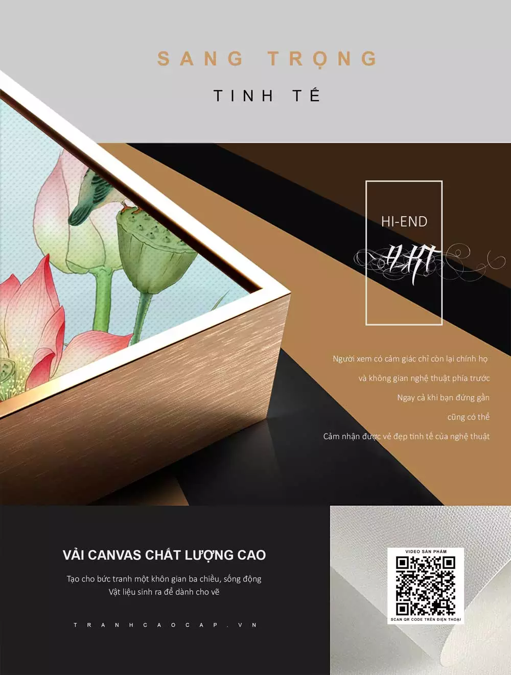 Tranh hoa sen biểu tượng của sự thanh khiết
