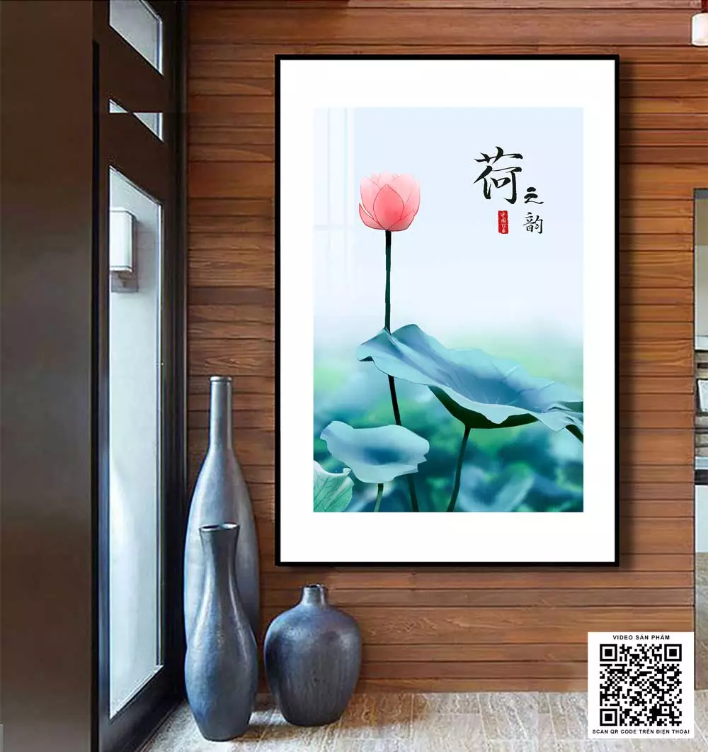 Tranh hoa lá mica AZ1-0879 cho không gian phòng khách