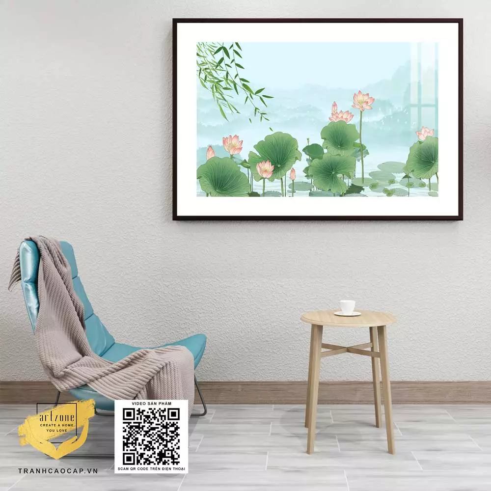 Lựa chọn kích thước tranh hoa lá mica phù hợp với không gian