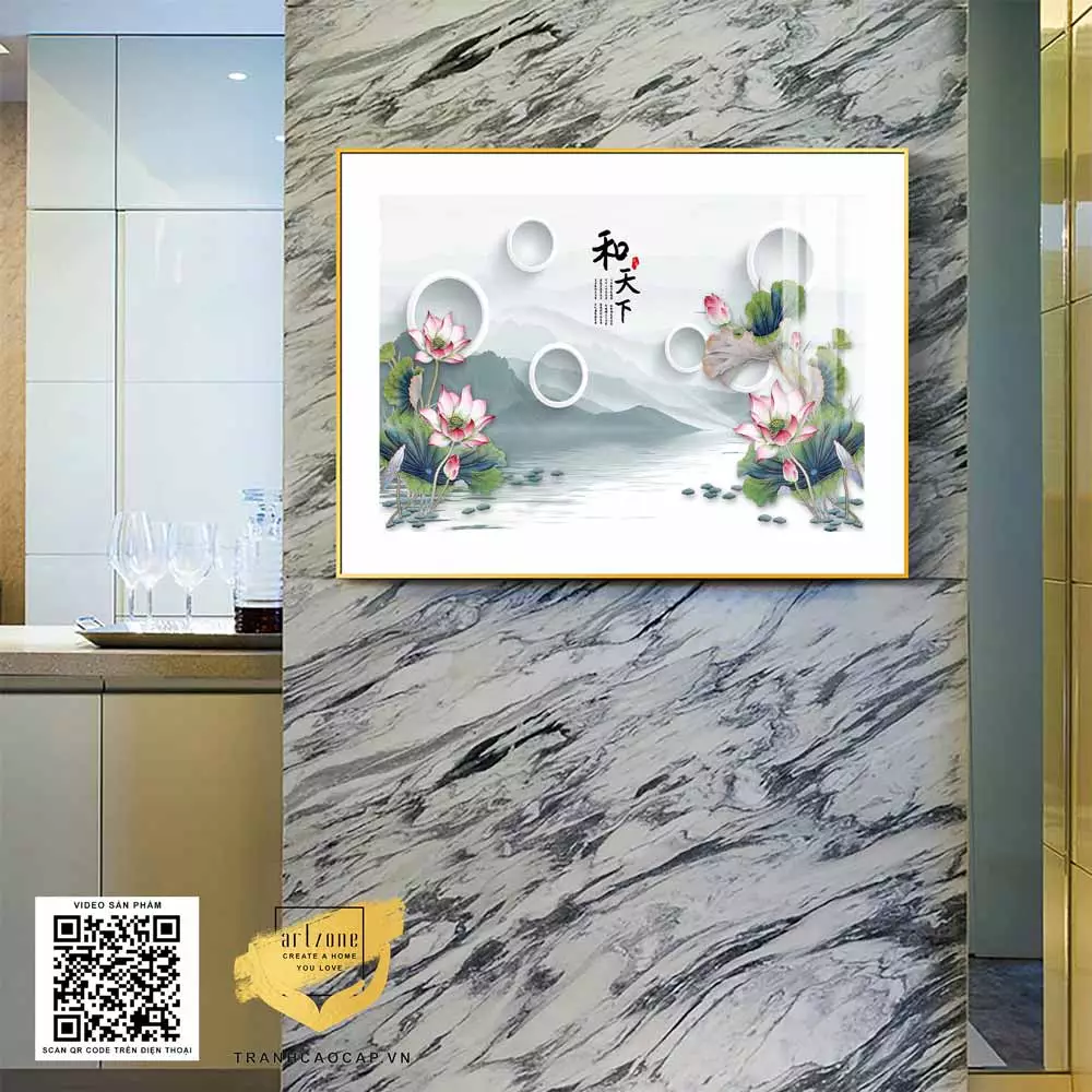 Vị trí treo tranh Sen Nở Bên Hồ lý tưởng