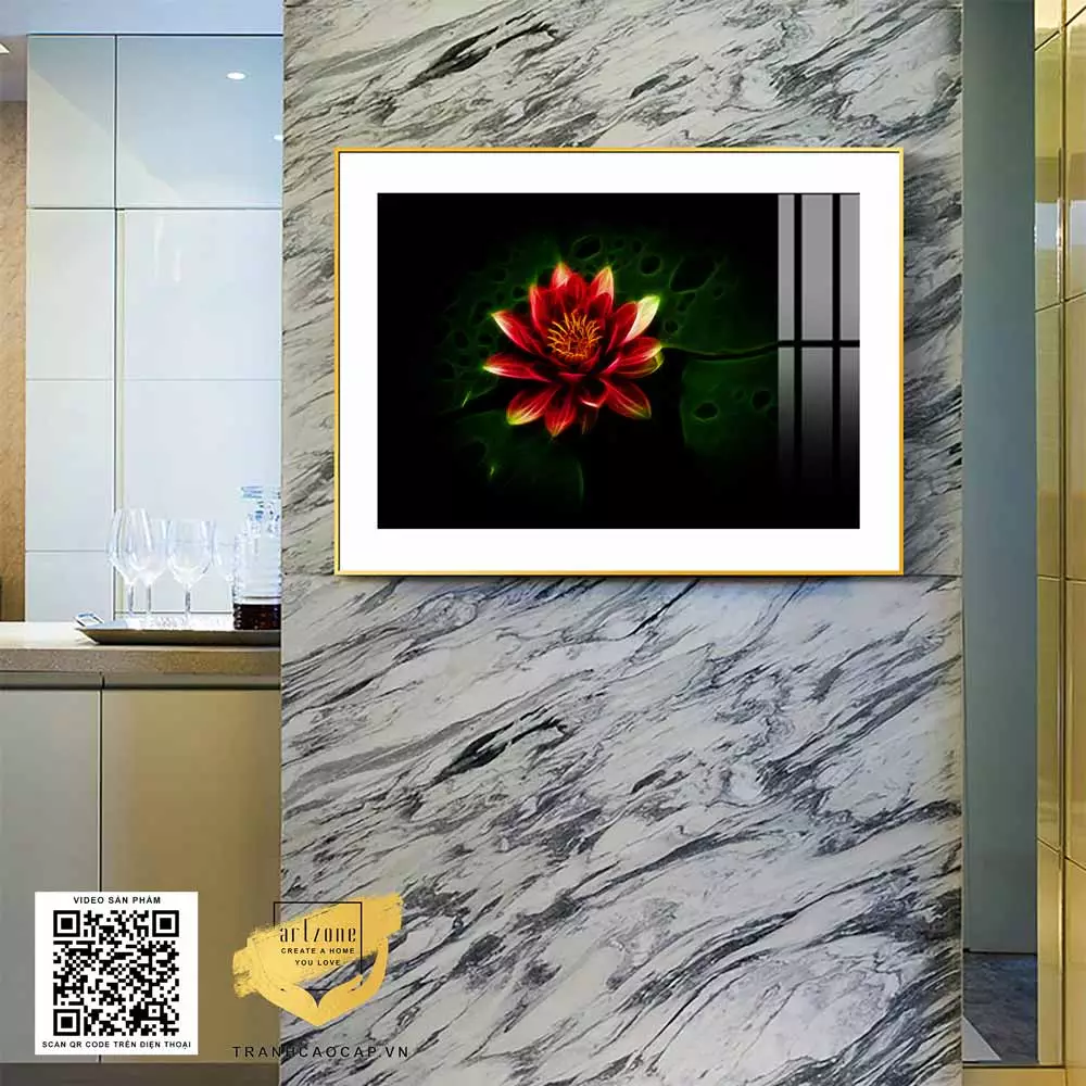 Treo tranh ở độ cao phù hợp để tạo cảm giác cân đối Treo tranh ở độ cao phù hợp để tạo cảm giác cân đối