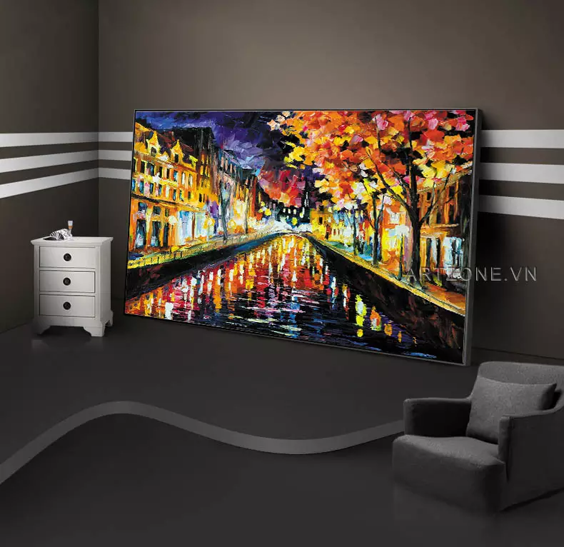 Sự hài hòa giữa tranh và không gian nội thất