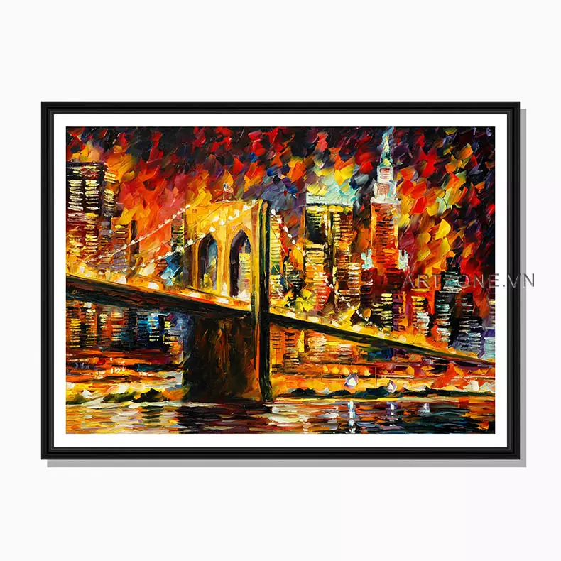 Tranh cầu Brooklyn trong trang trí nội thất