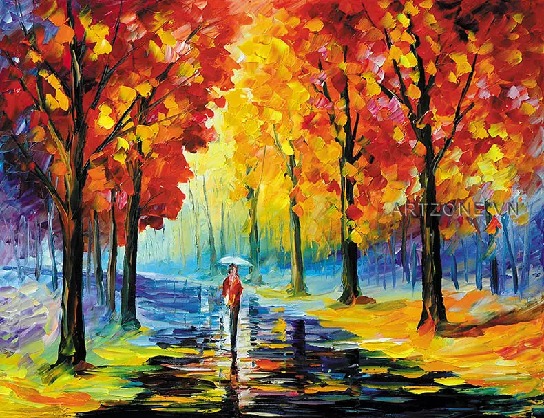 Cách treo tranh sơn dầu hiện đại