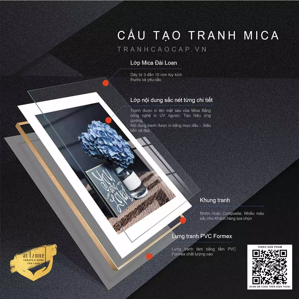 Tranh tĩnh vật trang trí phòng khách