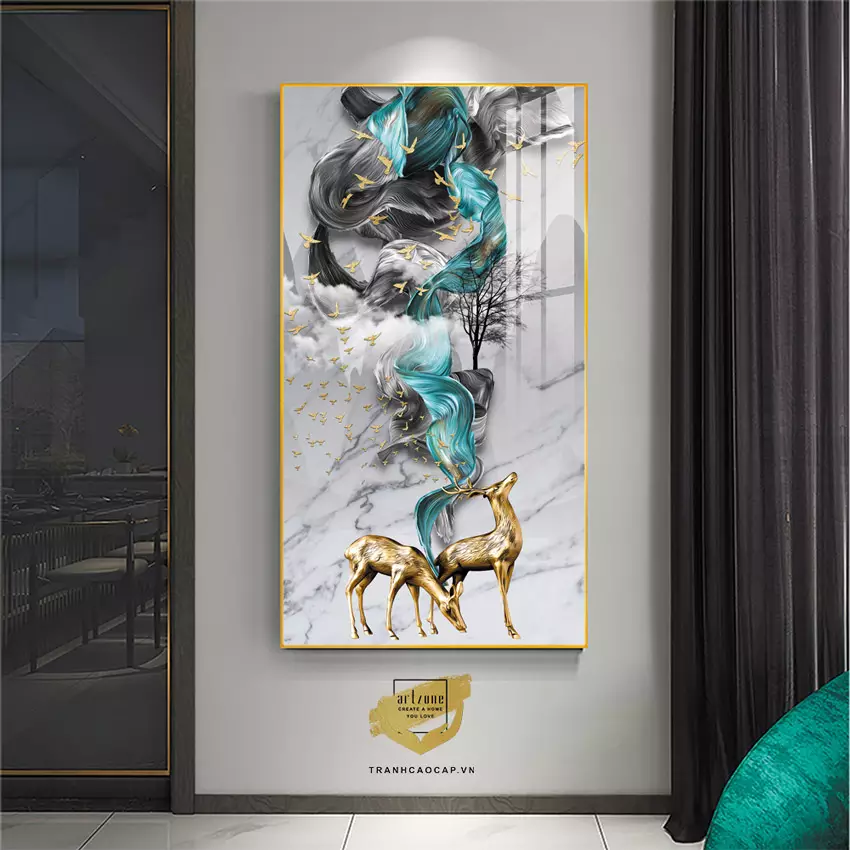 Tranh treo tường trừu tượng Bóng Gương Sáng AZ1-1762 Tranh treo tường trừu tượng Bóng Gương Sáng AZ1-1762