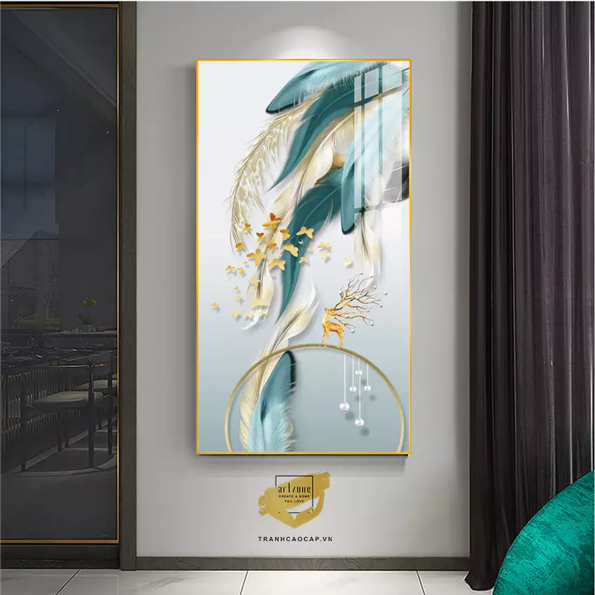 Tranh treo tường trừu tượng Bóng Gương Sáng AZ1-2049