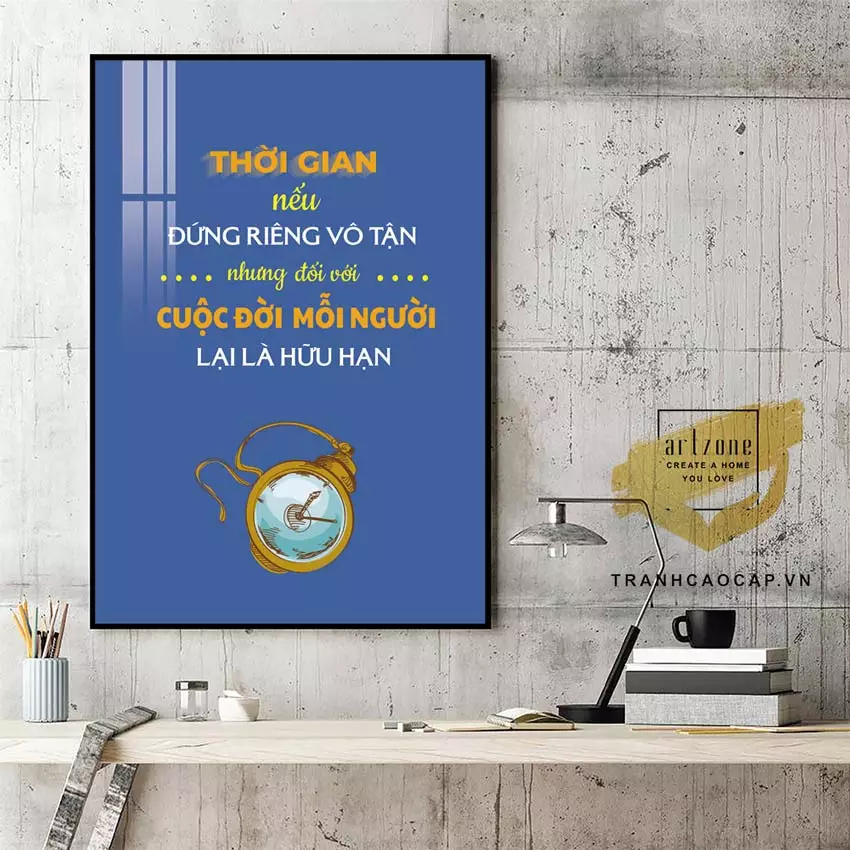 Tranh mica slogan tạo động lực làm việc