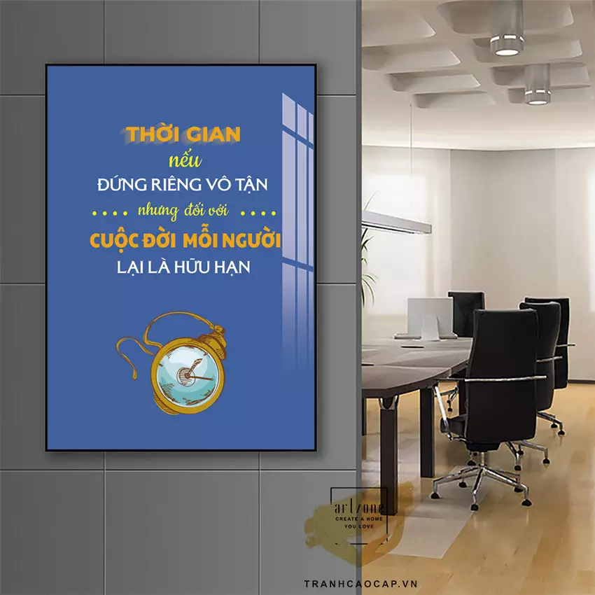 Tranh mica văn phòng chuyên nghiệp và hiện đại