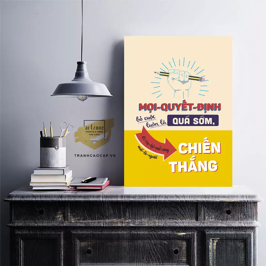 Tranh treo tường tạo điểm nhấn cho không gian văn phòng