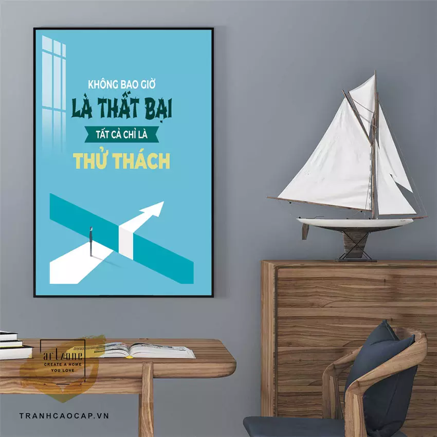 Màu sắc tranh hài hòa với không gian văn phòng