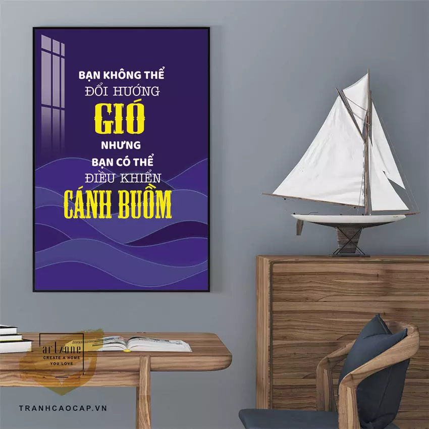 Bố trí tranh mica cân đối và hài hòa