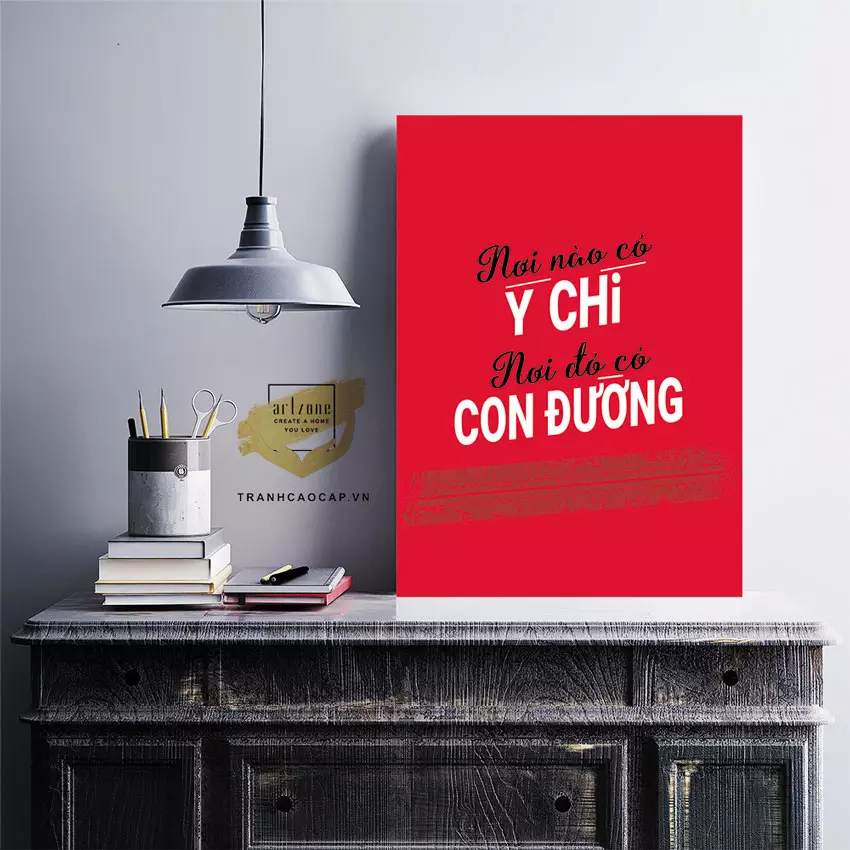 Mẫu tranh Mica văn phòng phong cảnh