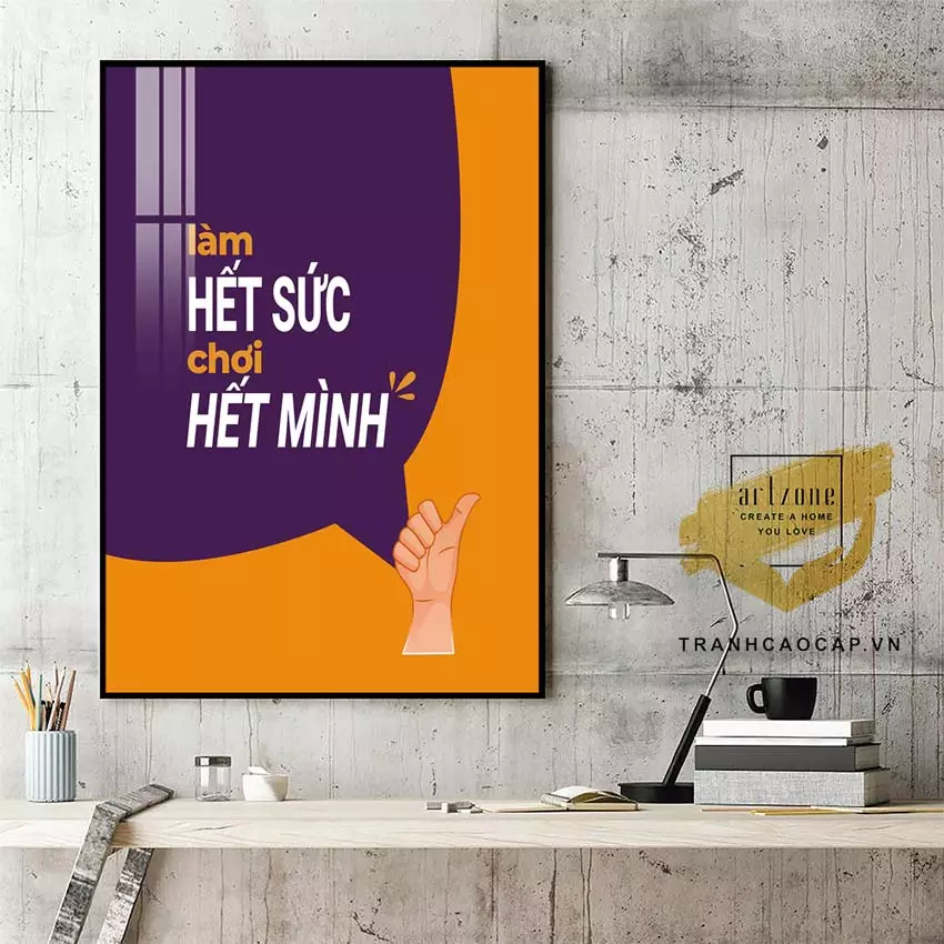 Tranh mica với thông điệp truyền động lực