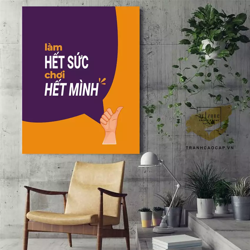 Sự kết hợp hài hòa giữa tranh và không gian