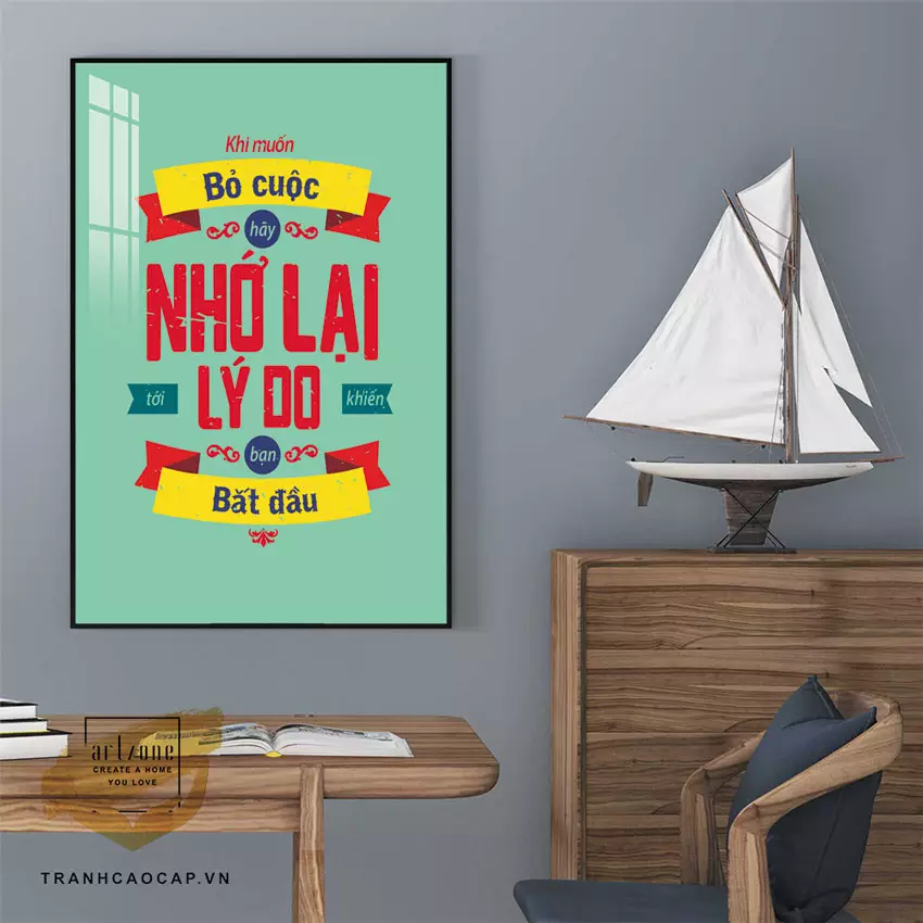 Tranh mica văn phòng với chất liệu cao cấp