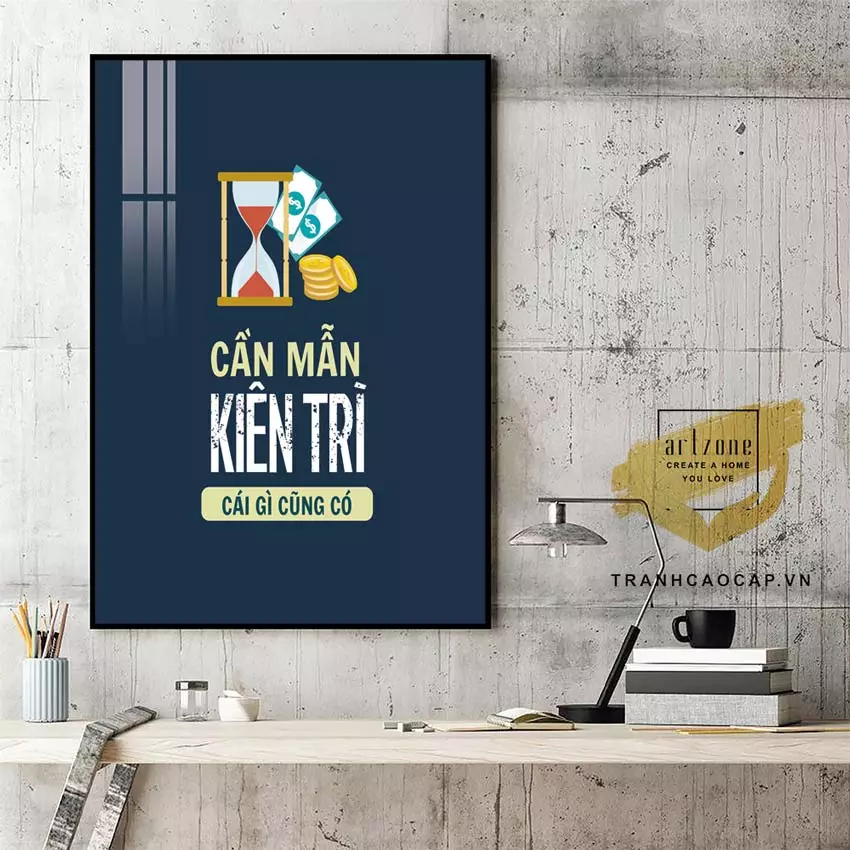Bức tranh slogan AZ1-1502-MICA tạo động lực làm việc