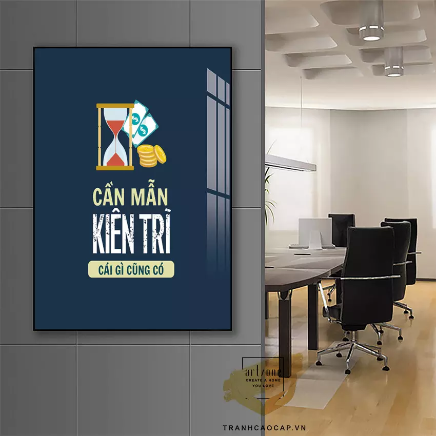 Tranh mica slogan tạo động lực cho nhân viên