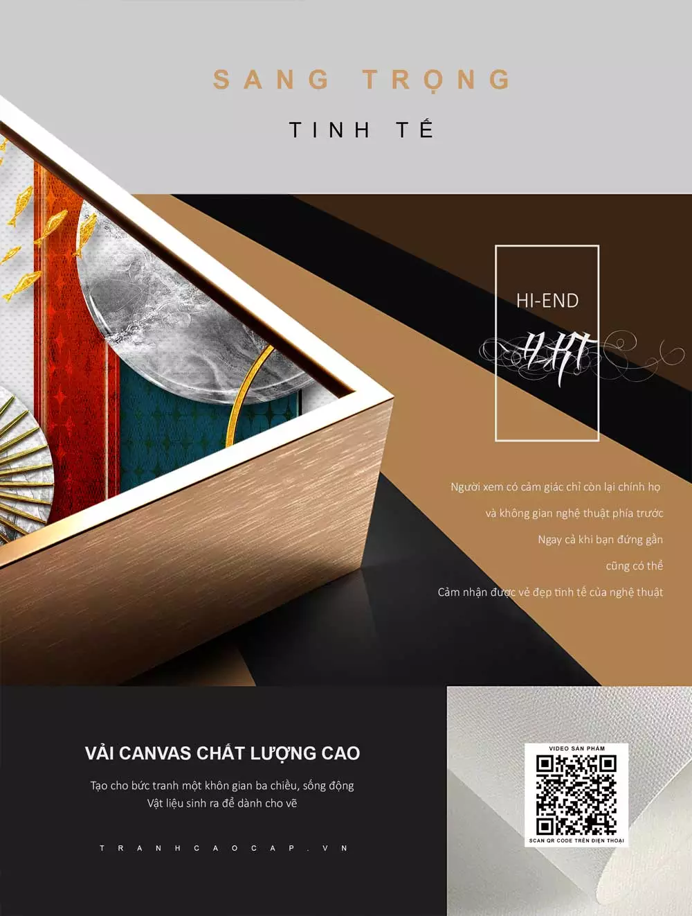 Tranh trừu tượng với màu sắc và hình khối độc đáo
