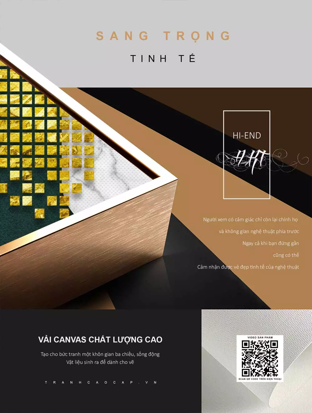 Tranh trừu tượng Mica với hiệu ứng ánh sáng độc đáo